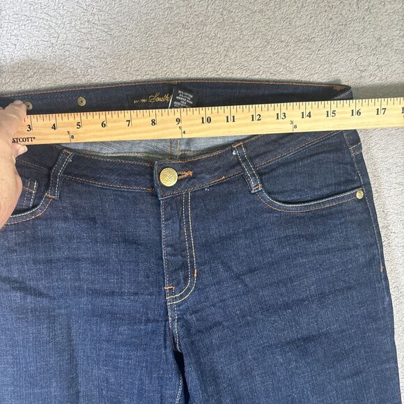 Southpole Jeans Women’s Size 9 Mid-rise Boot Cut Dark Wash Blue Jeans - Picture 6 of 11